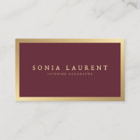 Elégant chic or métal marsala rouge minimaliste