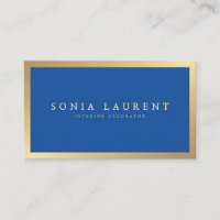 Elégant chic or métallique royal bleu minimaliste