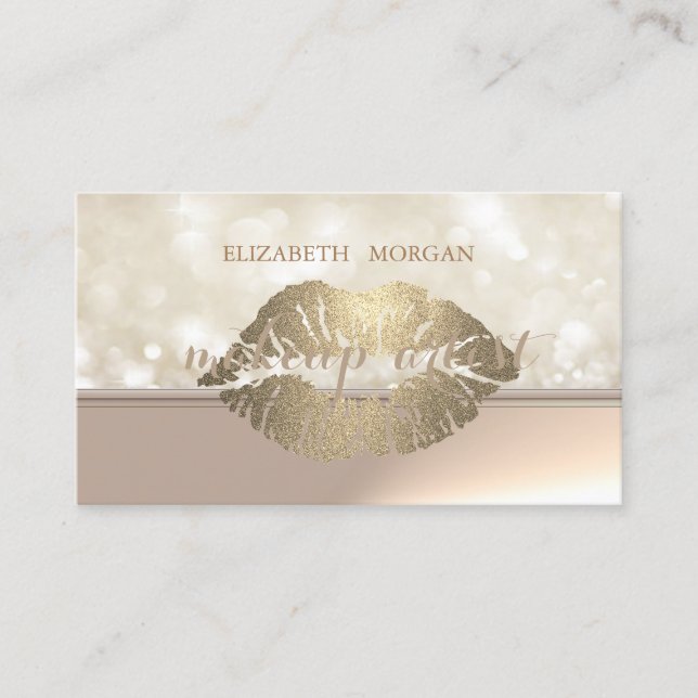 Carte De Visite Élégant Chic Professionnel Bokeh (Devant)