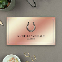 Elegant Chic Rose Gold Foil Fer à Cheval Maréchal-