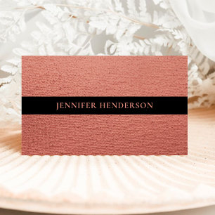 Carte De Visite Élégant Chic Rose Gold rose Girly Typographie