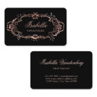 Élégant chic Rose noir or ornement Vintage