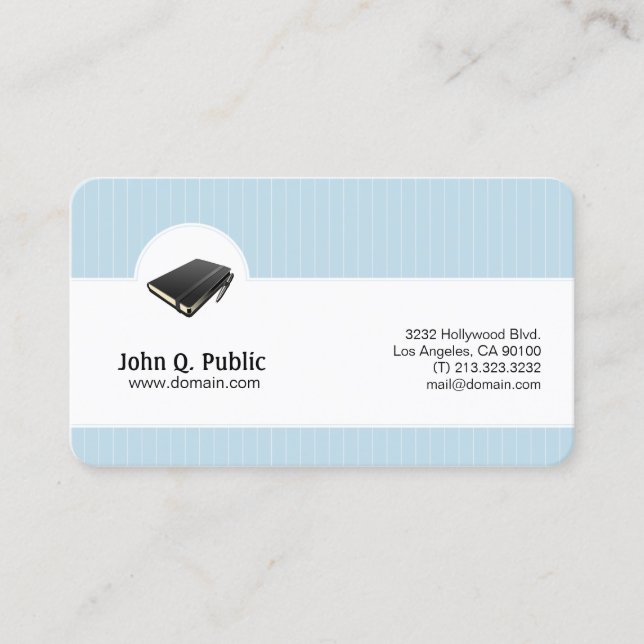 Carte De Visite Elégant ciel bleu (Devant)