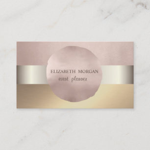 Carte De Visite Élégant Classe Moderne, Or Faux, Or Rose