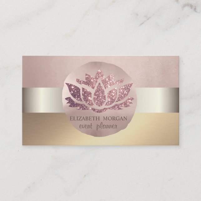 Carte De Visite Élégant classique moderne, Lotus de Parties scinti (Devant)