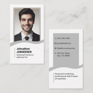 Carte De Visite Élégant classique recherche d'emploi minimaliste g