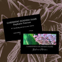 Elégant Classy Black Custom Photo Lilac Jardinage