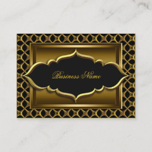 Carte De Visite Élégant Classy Black Old Gold