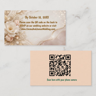 Carte De Visite Elegant Code QR de Eucalyptus à l'aquarelle Mercre