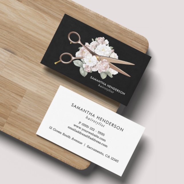 Carte De Visite Élégant coiffeur Vintage (Créateur téléchargé)