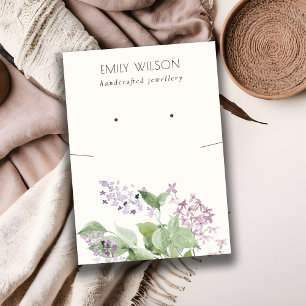 Carte De Visite Élégant collier floral Lilac souple Écran d'oreill