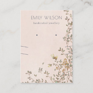 Carte De Visite Élégant collier rose floral Dusky Écran