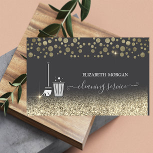 Carte De Visite Elégant Confetti Parties scintillant de nettoyage