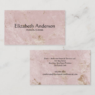 Carte De Visite Élégant consultant en marbre rose
