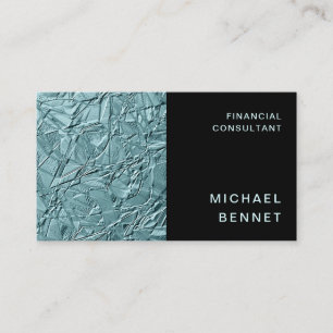 Carte De Visite Élégant consultant financier Turquoise Ca d'affair