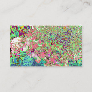 Carte De Visite Élégant Corail et Chartreuse Limelight Hydrangea