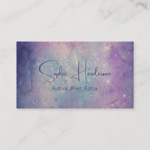 Carte De Visite Elégant Cosmic Deep Purple Auteur Auteur