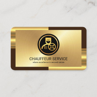 Carte De Visite Elégant Couches de bronze or Chauffeur