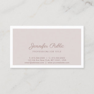 Carte De Visite Élégant couleur Vintage élégant clair professionne