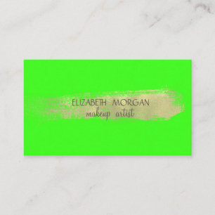 Carte De Visite Élégant coup de pinceau simple en feuille d'or fau