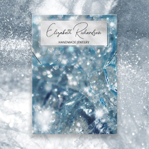 Carte De Visite Élégant cristal bleu cristal Diamond Bijoux