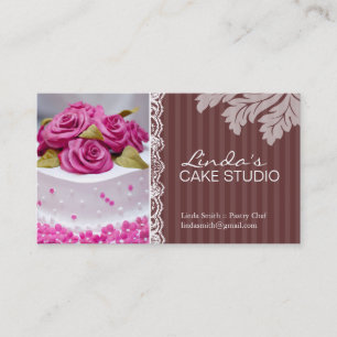 CARTE DE VISITE ÉLÉGANT DE BOULANGERIE DU GÂTEAU