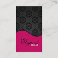 Carte de visite élégant de damassé