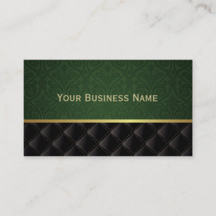 Carte de visite élégant de damassé de Forest Green