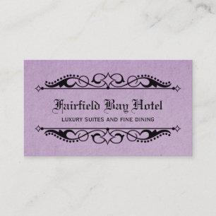 Carte de visite élégant de Flourish, lilas