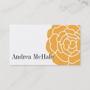 Carte de visite élégant de grande fleur orange