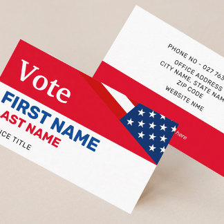 CARTE DE VISITE élégant de la campagne politique d