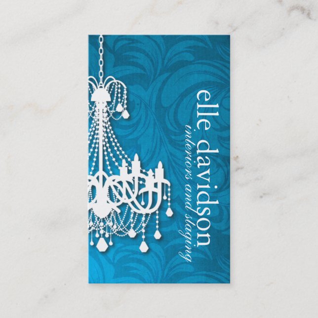 Carte de visite élégant de lustre (Devant)
