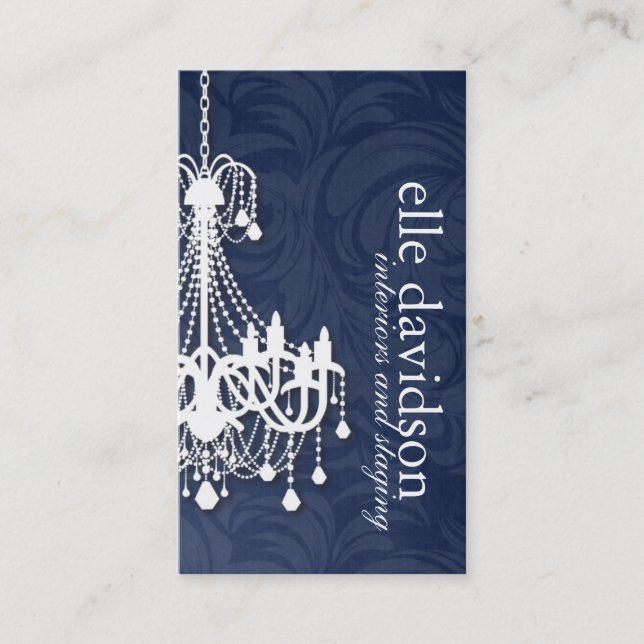 Carte de visite élégant de lustre (Devant)