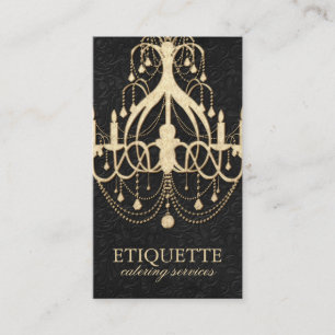 Carte de visite élégant de lustre d'or