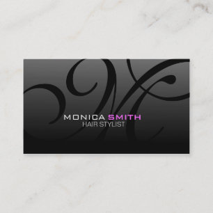 Carte de visite élégant de monogramme bilatéral