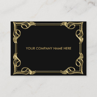 Carte de visite élégant de noir d'or