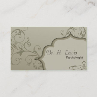 Carte de visite élégant de psychologue - remous de