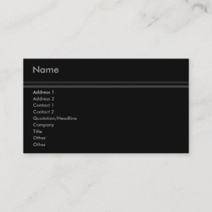 Carte de visite élégant de rayures