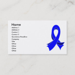 Carte de visite élégant de ruban bleu de cancer du
