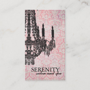Carte de visite élégant de spa de lustre