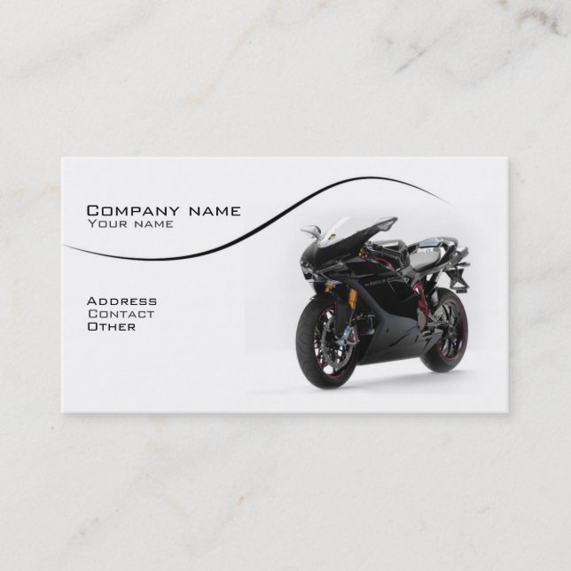 Carte de visite élégant de superbike (Devant)