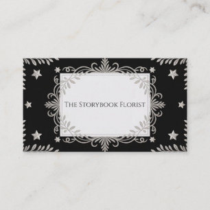 Carte De Visite Élégant décor étoile avec motif de défilement arge