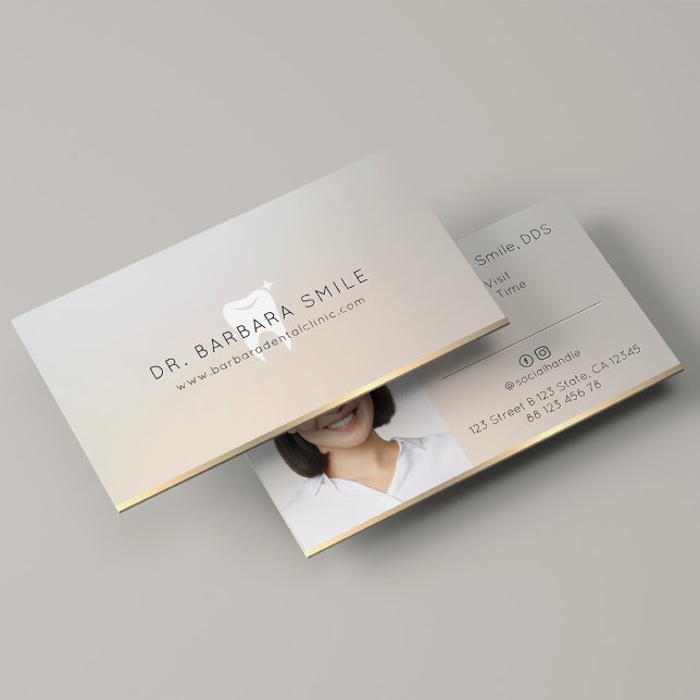 Carte De Visite Élégant dentaire dentaire dentaire dentiste (Minimal Dentist Dental Cosmetic Elegant Business Card
)
