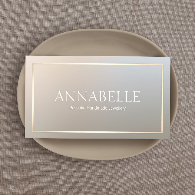 Carte De Visite Elegant Design Chic Gold Bordure (Créateur téléchargé)