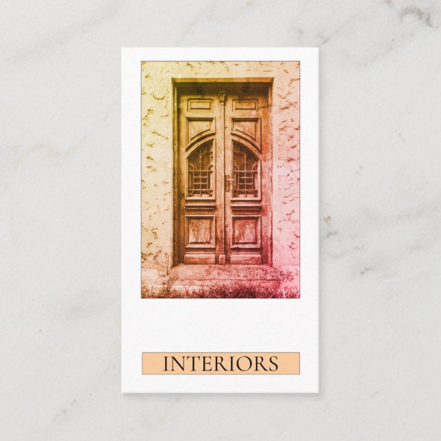 Carte De Visite Élégant Design d'intérieur de mise en scène de la  (Devant)