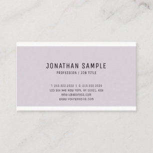 Carte De Visite Elégant design intelligent moderne Plain Professio