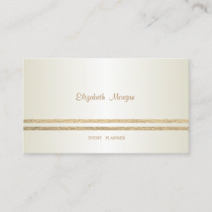 Carte De Visite Élégant Design Moderne, Faux Gold Glittery Strié