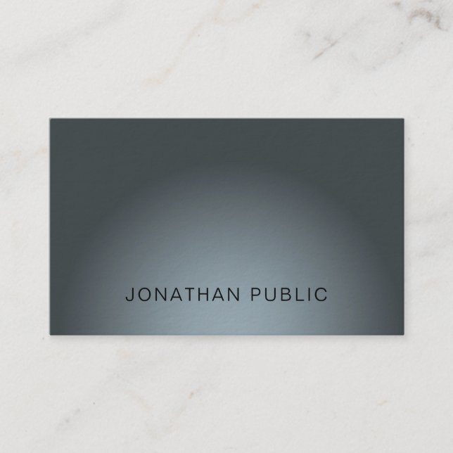 Carte De Visite Elégant Design moderne Professionnel Luxe Plain (Devant)
