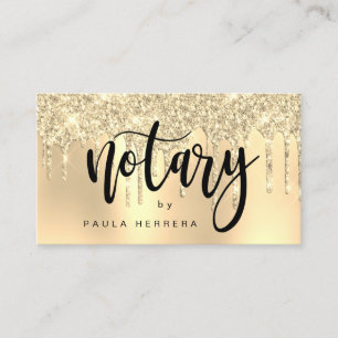 Carte De Visite Elégant design parties scintillant or gouttes not