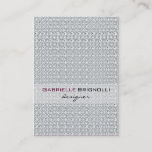 Carte De Visite Elégant Diamants blancs Motif sans couture 2